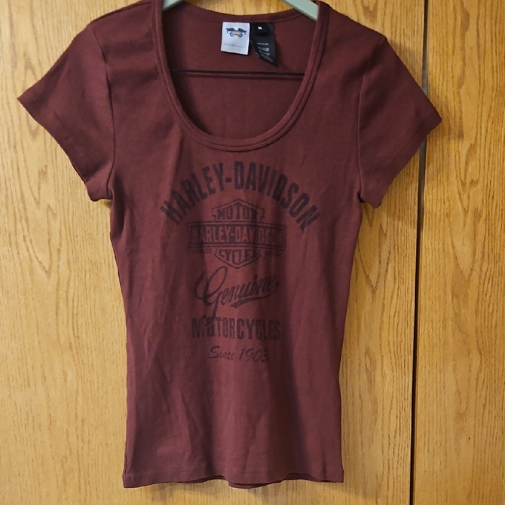 Harley-Davidson Women's Tee in Deep Brown